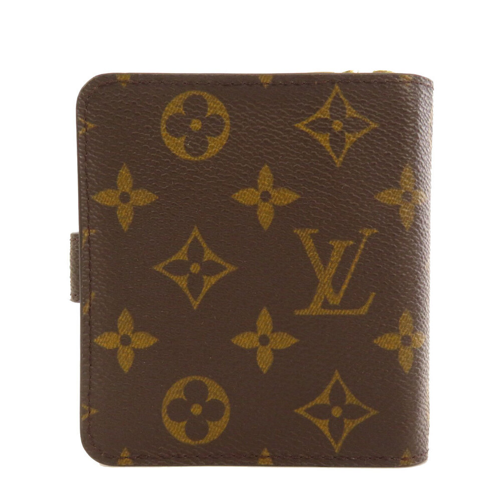 Louis Vuitton Canvas Zip Compact Monogram Wallet fold Bi